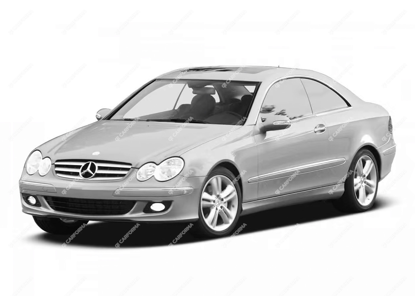 Коврики на Mercedes CLK (C209) 2002 - 2009 на заказ с доставкой в Озерск, Челябинская обл.